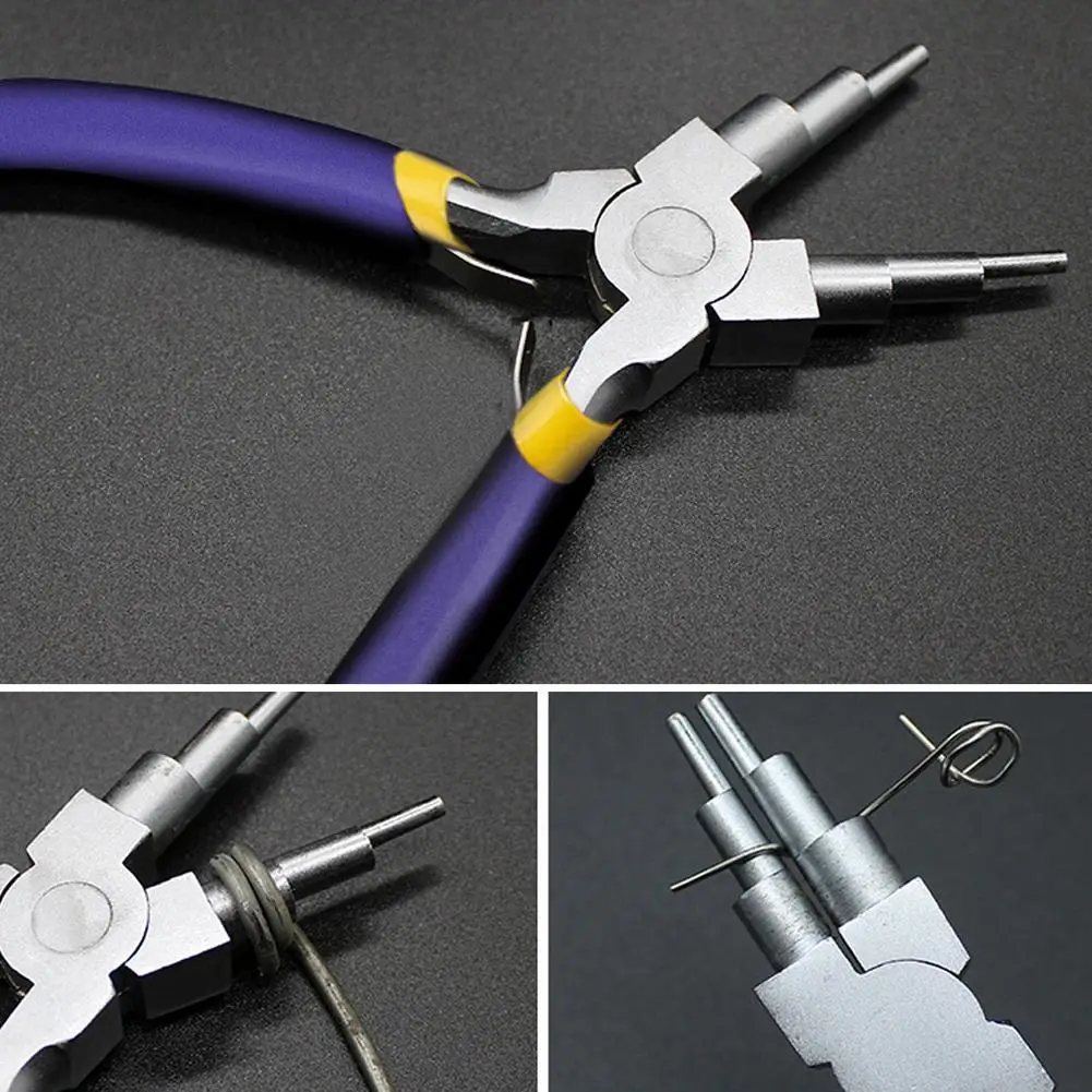 6-in-1 Pliers بها بنفسك أداة مجوهرات كماشة مكافحة الصدأ دليل لف النمذجة كماشة مجوهرات صنع المجوهرات أدوات اليد العمل كماشة