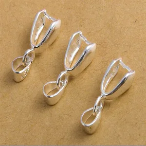 925 Silber Still 10 Stcs Lot Sml Größe Handwerk Schmuck Entdeckungen 925 Carindado Silber Barafill bloß 6 Hauptverkaufsverschluss von Silber 925 Kragen - №2