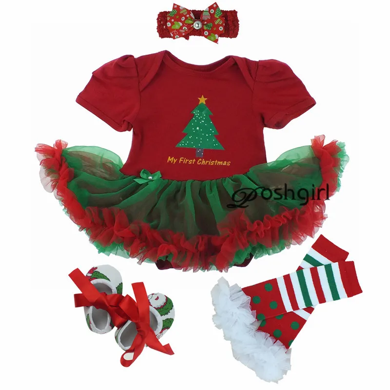 Newborn Christmas Clothes Baby Girl Clothing Set Newborn Infant My First Christmas Outfits Funny Party Tutu Costumes Xmas Gifts