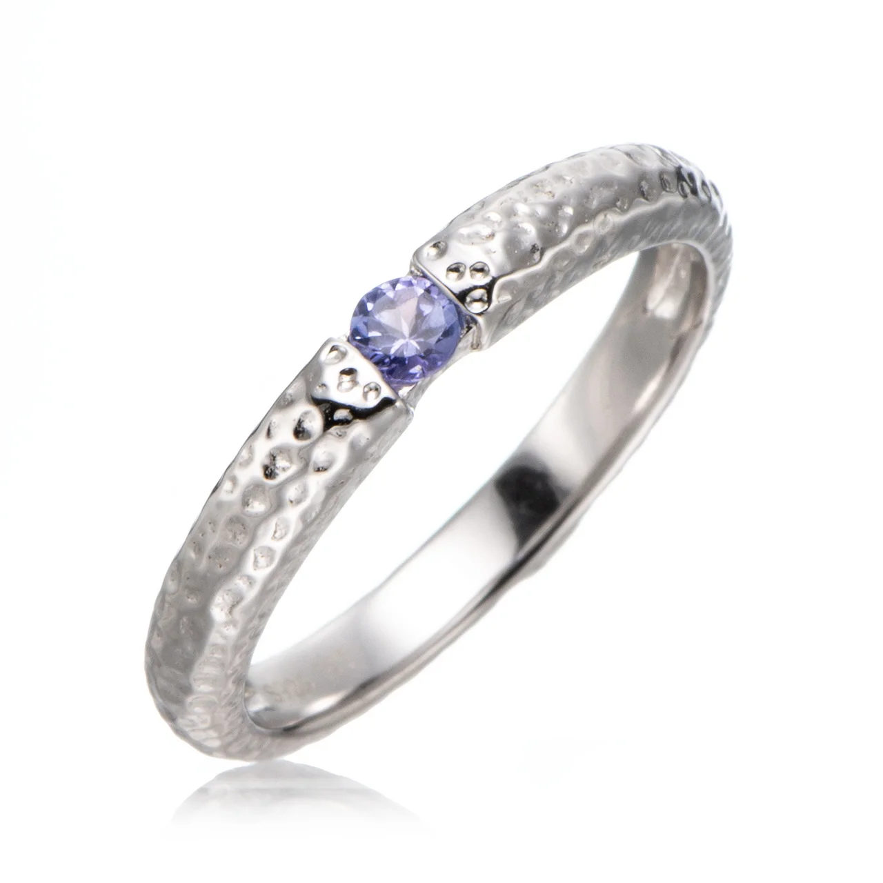 

GESIDE Tanzanite Rhodium Over Sterling Silver Ring. vintage Natural promise for couples knuckle personalized