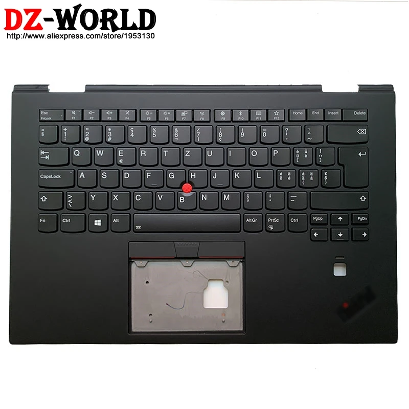 

New Original Shell Palmrest Upper Case with Swiss Backlit Keyboard for Lenovo Thinkpad X1 Yoga 3rd Gen Laptop 01LX810