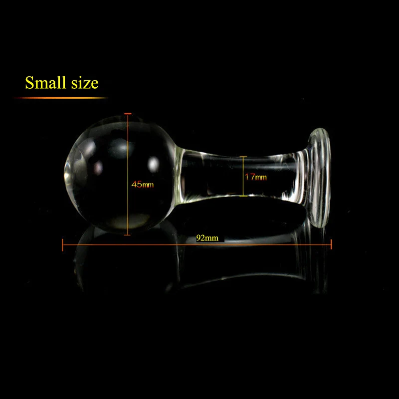 3 Size Pyrex Crystal Glass Anal Plug Big Ball Dildo Anus Expander Real Erotic Male Massage Masturbator Adult Sex Toy for Men Gay