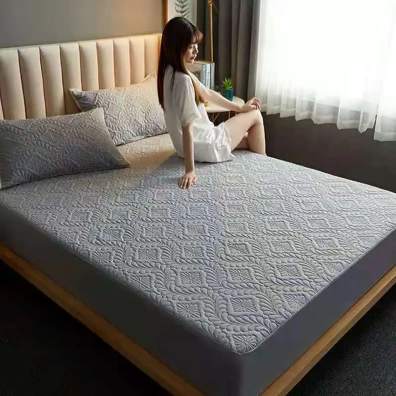 King Queen Size Good Waterproof Quilted Mattress Cover Anti-mite Air-Permeable Bed Pad Cover Not Including Pillowcase