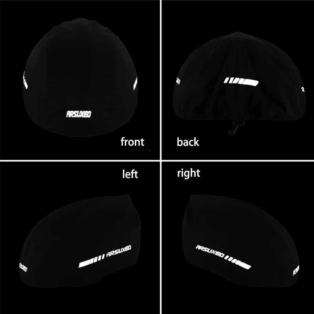 ARSUXEO Cycling Helmet Covers Windproof Waterproof Cycling Caps MTB Road Bike Bicycle Rain Cover Caps Dustproof Ultra-light PC08