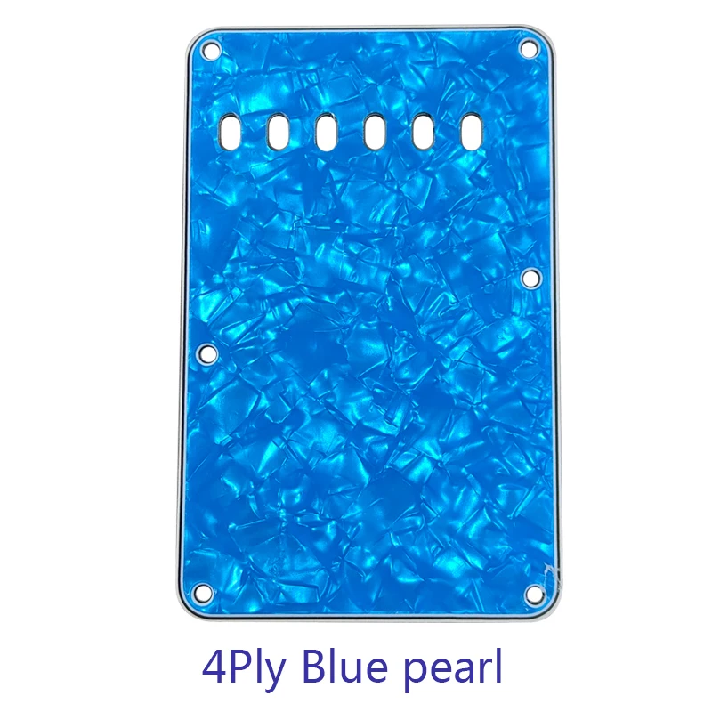 Pleroo Custom Guitar Parts - For US Strat Guitar 6 Holes Tremolo Cover Back Plate Guitar Pickguard Scratch Plate