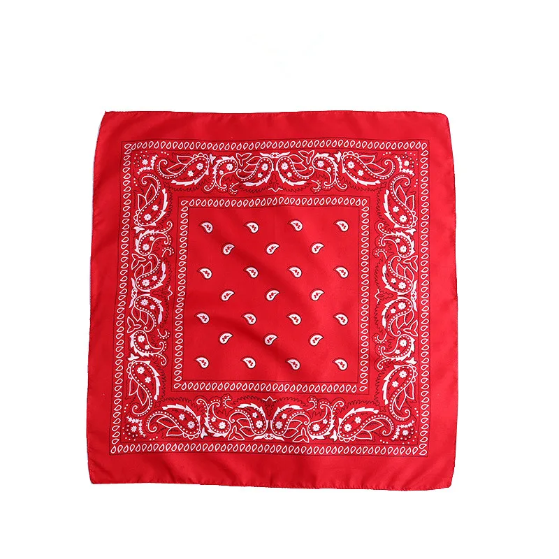 18 Colors Hijab Scarf Women Men Bandana Square Scarf Female Bandana Sports Head Scarf Fashion Headwear Paisley Hair Tie Band