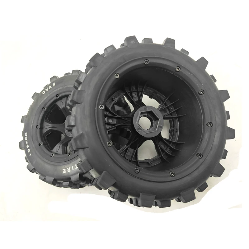 1/5 Scale RC Car Parts Front or Rear Knobby Wheel Tyres FOR KM ROFUN BAHA ROVAN HPI Baja 5T 5SC LOSI DBXL 195*75MM 195*80MM