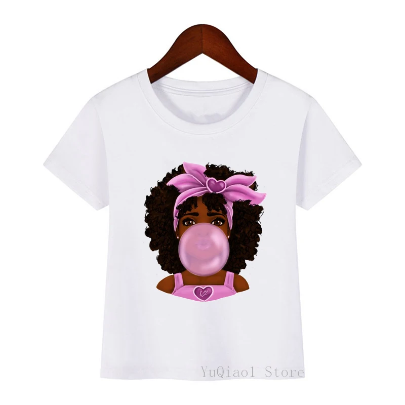 melanin princess Africa black girl letter print t shirt girls graphic tshirt summer tops for girls Melanin Poppin shirt