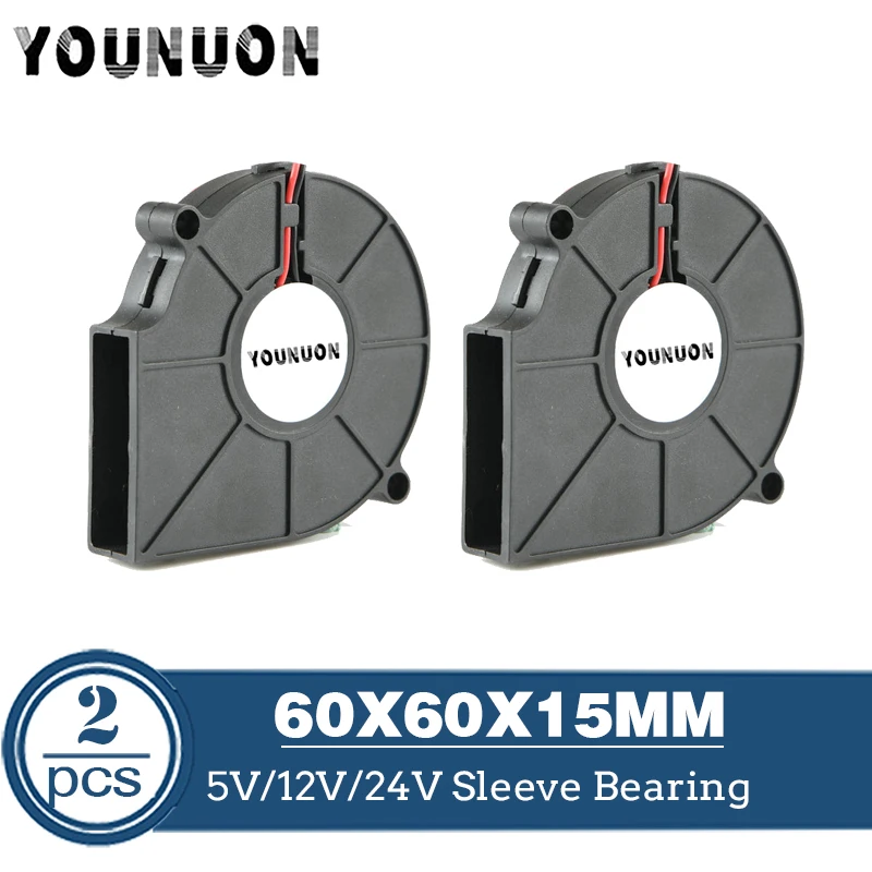 60mm 6015 터보 블로어 24V 12V 슬리브 냉각 팬, 프로젝터 및 개조 냉각용 60x60x15mm 송풍기 팬