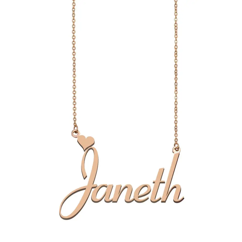 

Janeth Name Necklace Custom Nameplate Pendant for Women Girls Best Friends Birthday Wedding Christmas Mother Days Gift