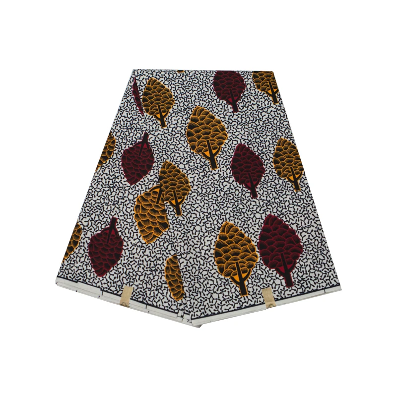 

African Pagne Wax Fabric 100% Polyester Fabric 2020 High Quality Texture Print Ankara Wholesale Real Wax For Women Dress