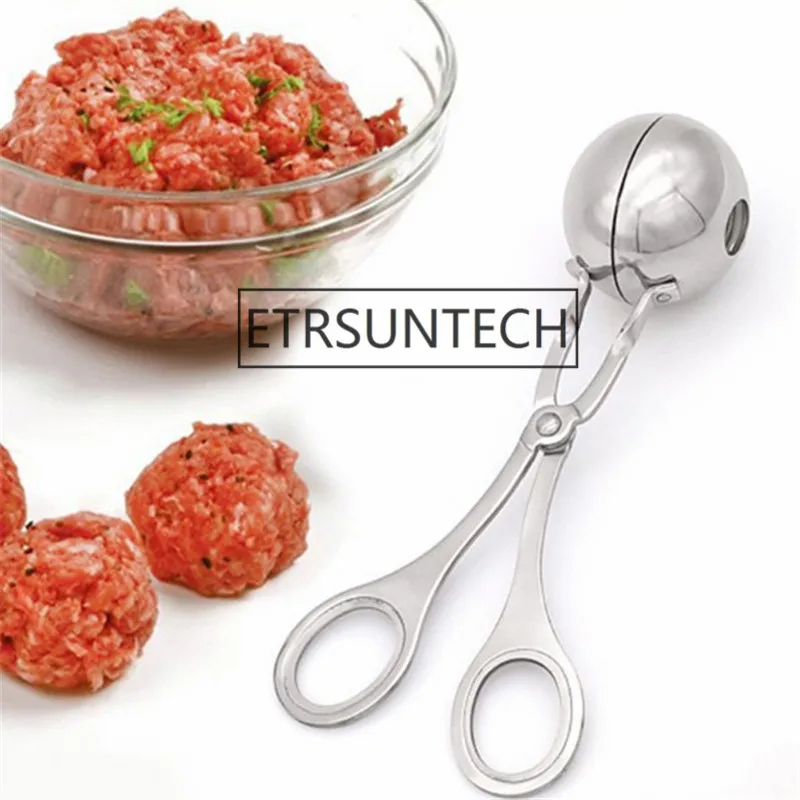 50pcs Stainless Steel Meatball Ice Cream Ball Stuffed Meatball Clip DIY Fish Meat Rice Ball Maker