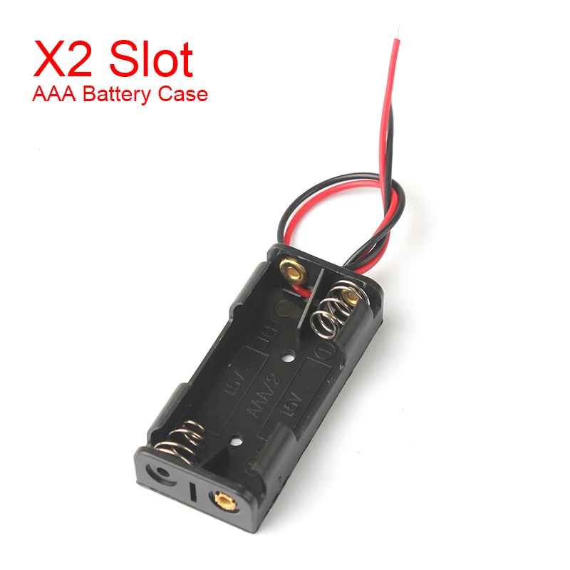 New 1x 2x 3x 4x AAA Battery Box Case Holder With Wire Leads Side By Side Battery Box Connecting Solder For 1-4pcs AAA Batteries