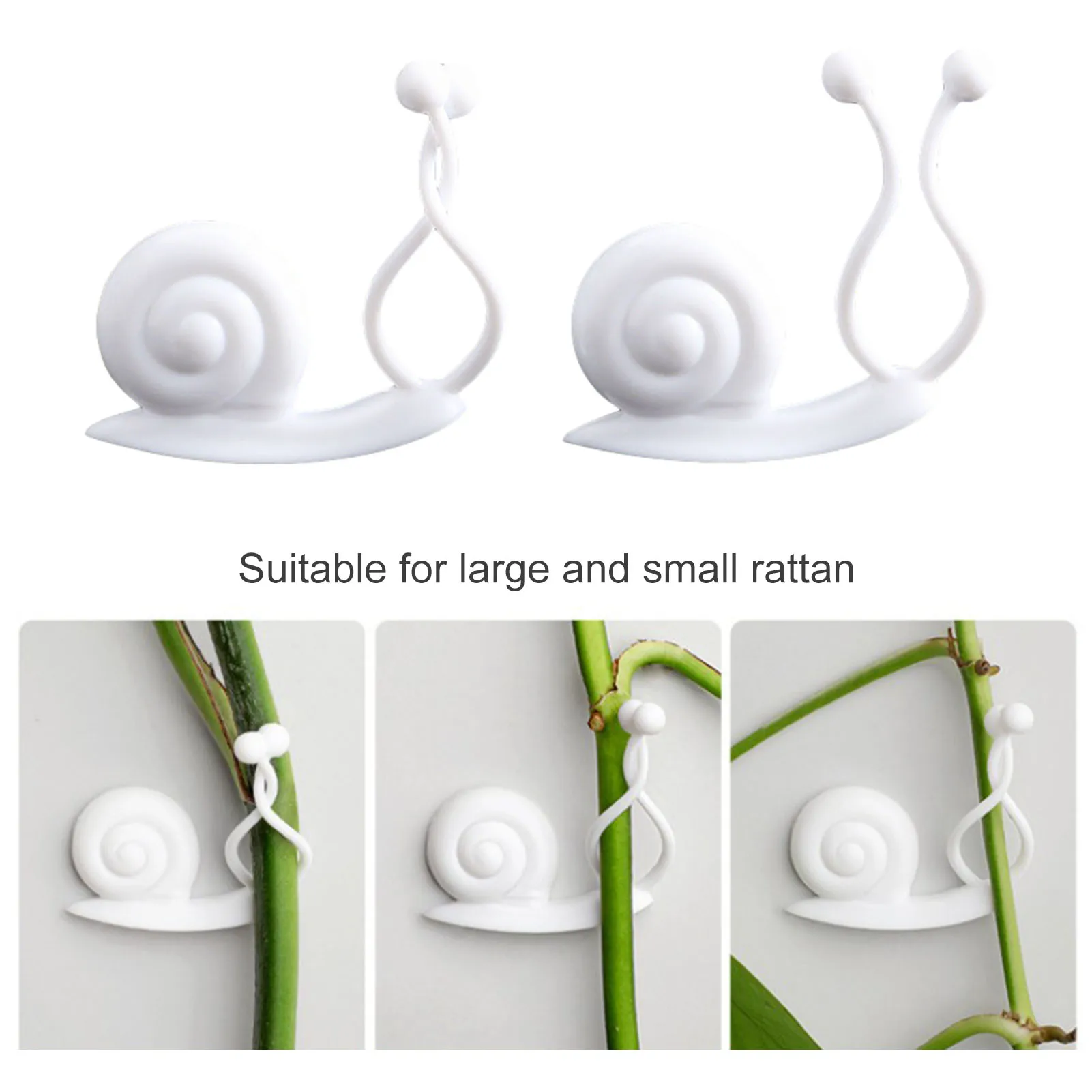 10Pcs Snail  Wall Rattan Clamp Clip Flower Plant Support Climbing Wall Fixer Wall Vine Climbing Sticky Hook Rattan Fixed Clip