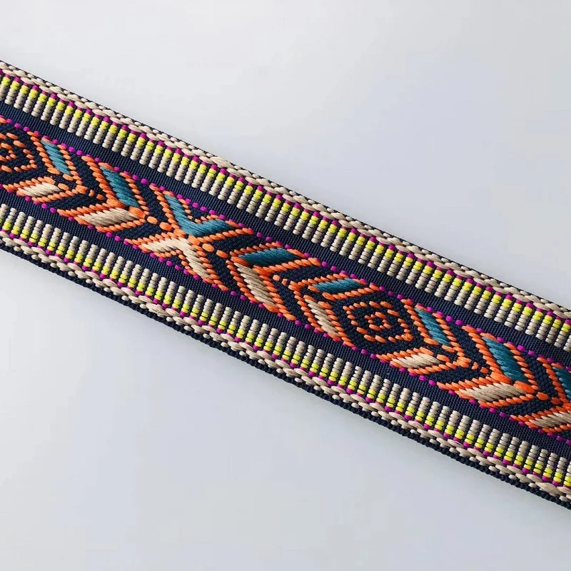 10yards/lots Woven Jacquard Ribbon Trims flowers geometric pattern for Guitar straps clothing accessory 3.7cm - 5cm LS-2706