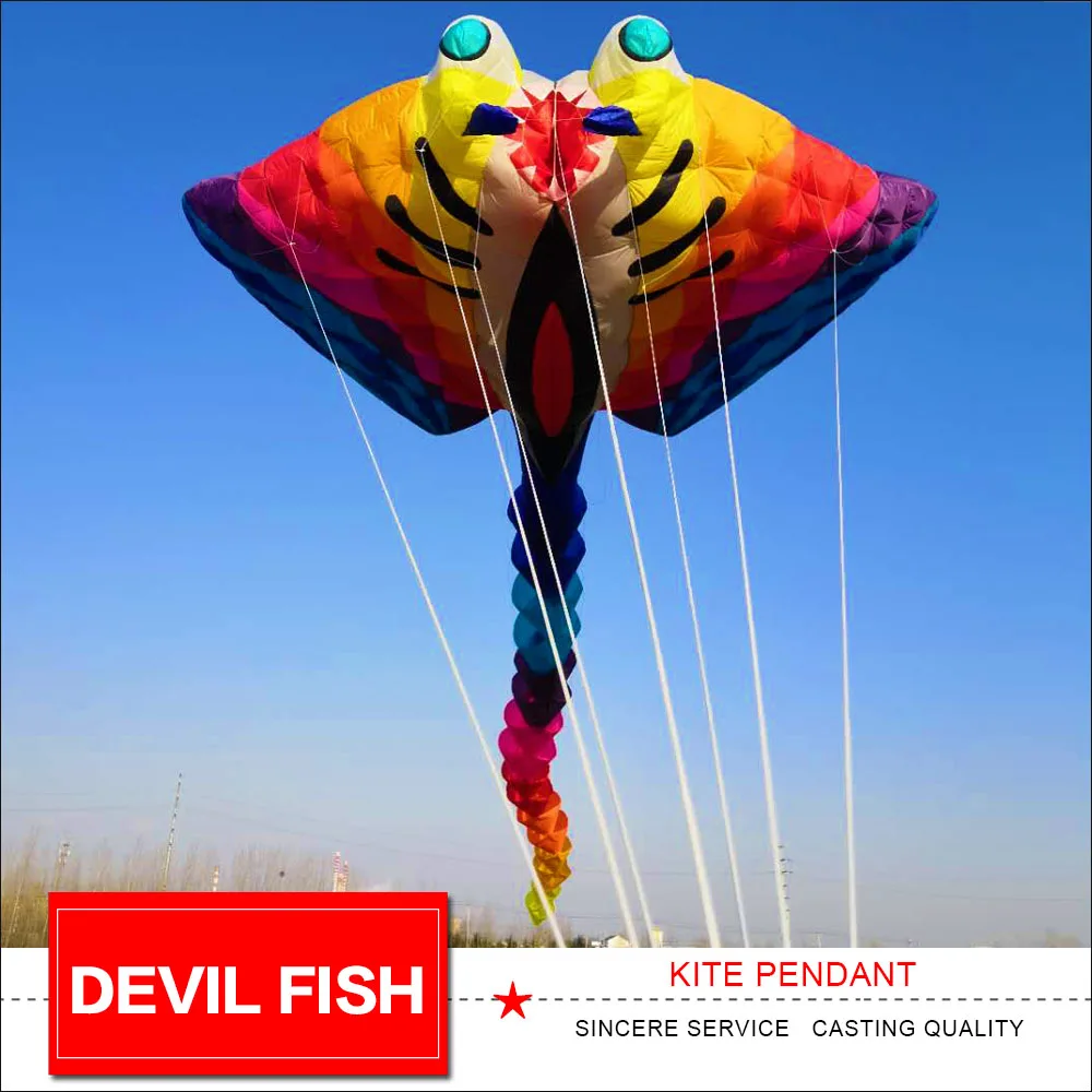 

Новое поступление, мягкий надувной воздушный змей 30 м Ray для взрослых, высокое качество, нейлон Ripstop Devil Fish Show, линия воздушного змея для стирки