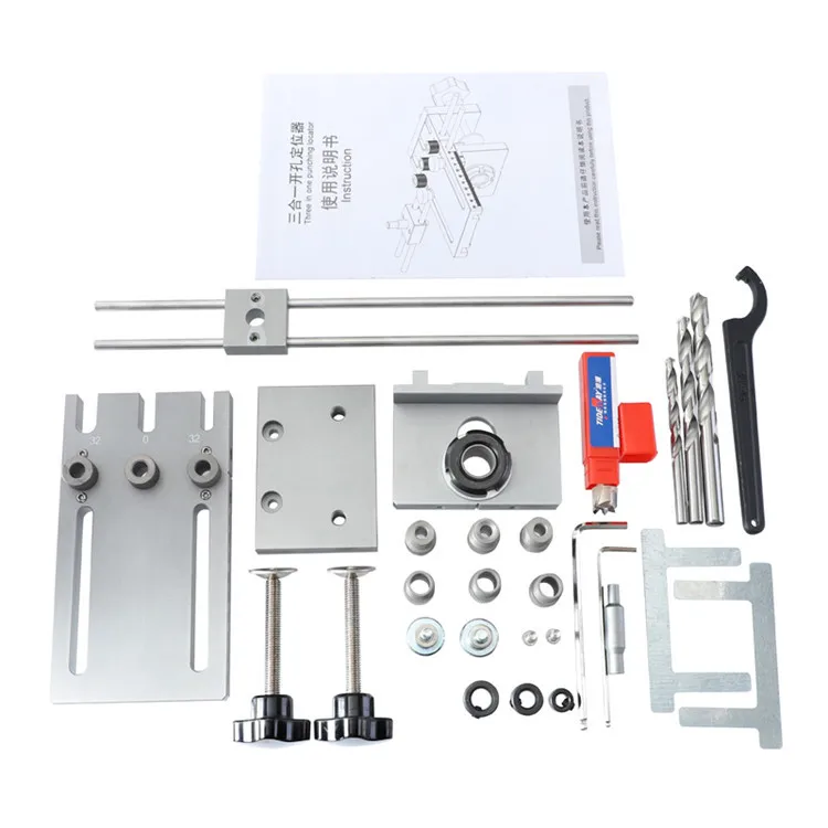 Free Shipping Woodworking Puncher Locator Wood Doweling Jig Adjustable Drilling Guide For DIY Furniture Connecting Position Tool