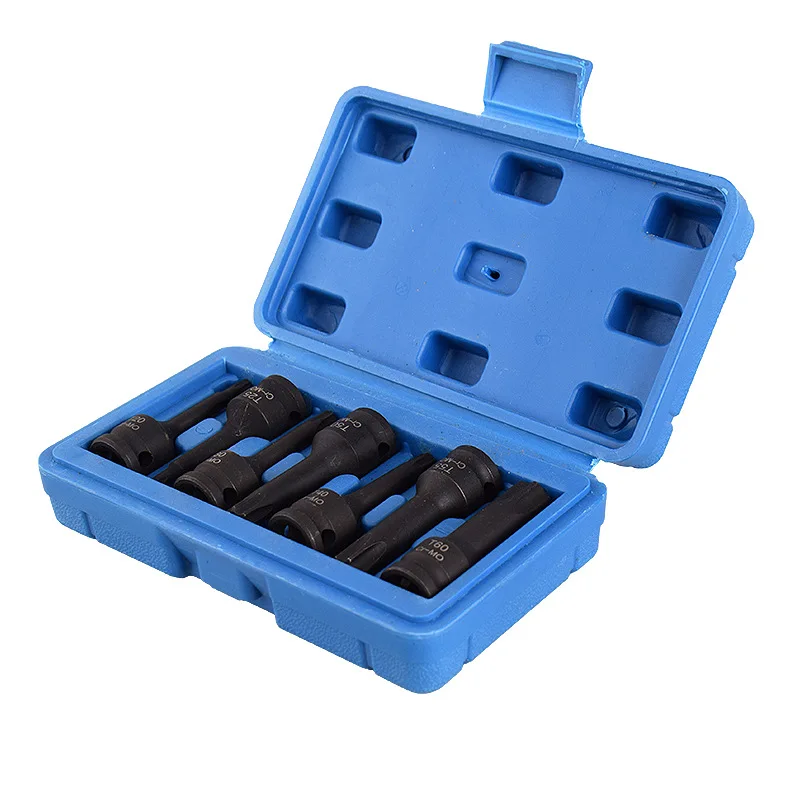 Imagem -06 - Quadrado Drive Impacto Torx Estrela Bits Conjunto de Soquete T20 T25 T30 T40 T50 T55 T60 Cr-mo Chave de Fenda Chave de Soquete Ferramentas Peças