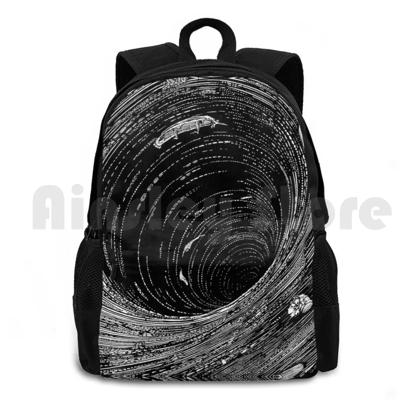 A Descent Into The Maelstrom-Harry Clarke For E.a. Poe Outdoor Hiking Backpack Waterproof Camping Travel Descent Maelstrom