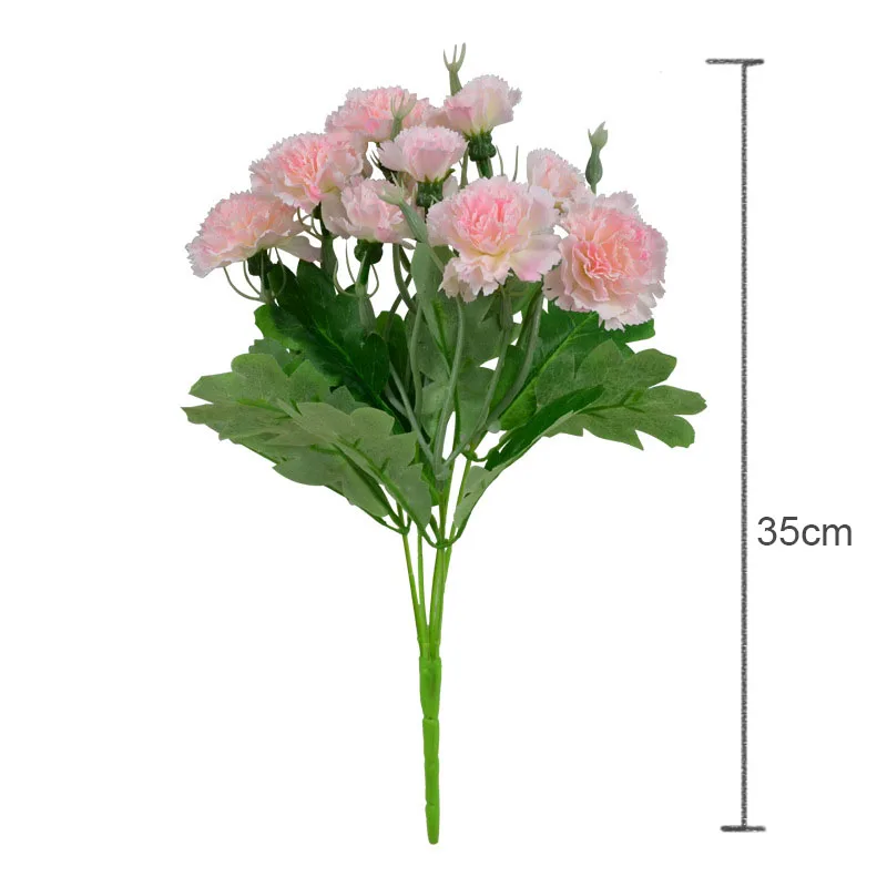 1Pcs Simulation 10 Head Carnation Bouquet Mother\'s Day Gift Artificial Flowers Carnations Home Decoration Accessories Floral