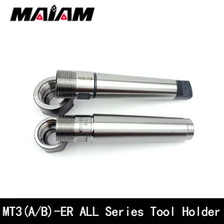 Mta3 mtb3 er11 er16 er20 er25 er32 cnc werkzeug halter morse mt3 werkzeug halter hinten ziehen flache schwanz zentrum werkzeug er spannzange