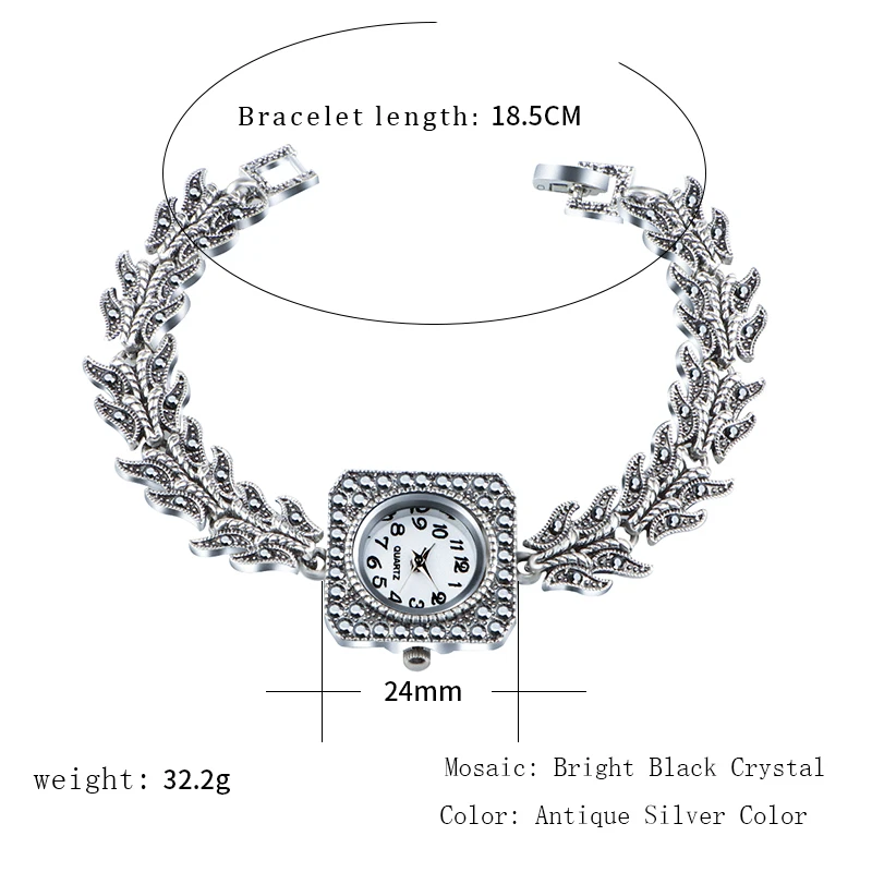 Qingxiya Nieuwe Dames Antieke Zilveren Armband Horloges Vrouwen Jurk Horloge Crystal Quartz Horloges Klok Vrouwen Montre Femme