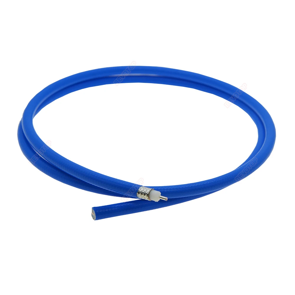 Blue RG401 250 50-5 Cable Semi-Flexible Pigtail 50 Ohm High Frequency Test Cable RF Coaxial Cable Pigtail Jumper