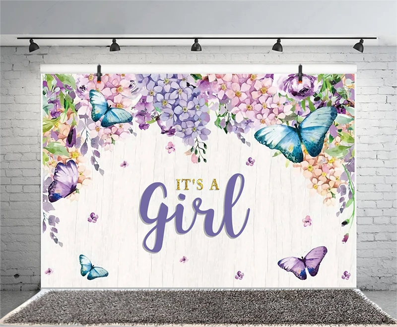 Đó Là Một Cô Gái Chụp Ảnh Phông Nền Cho Bé Dành Bữa Tiệc Sinh Nhật Vui Vẻ Hoa Nền Chụp Ảnh Ngọn Cờ Chống Đỡ