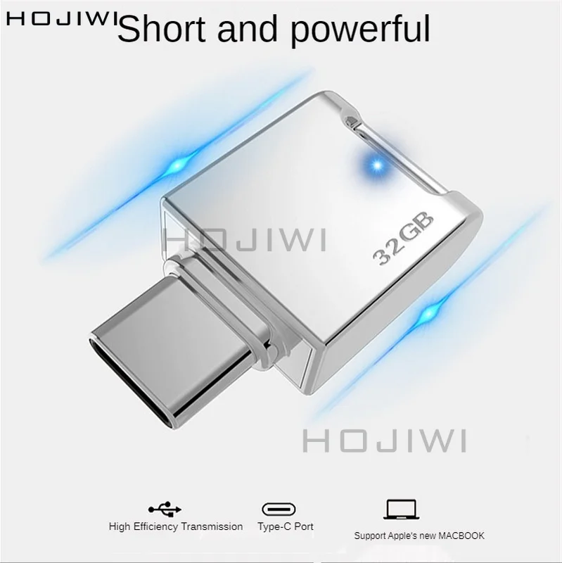 HOJIWI Portable Mini OTG Pendrive USB C Flash Drive 32GB 64GB Pendrive Mobile Phone Type C U Disk For Smart Phone FB03