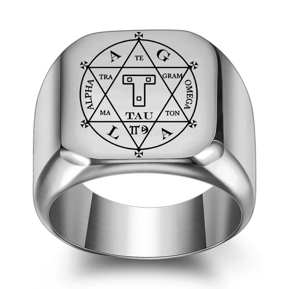 Custom Men Seal Solomon Kabbalah Amulet Signet Ring
