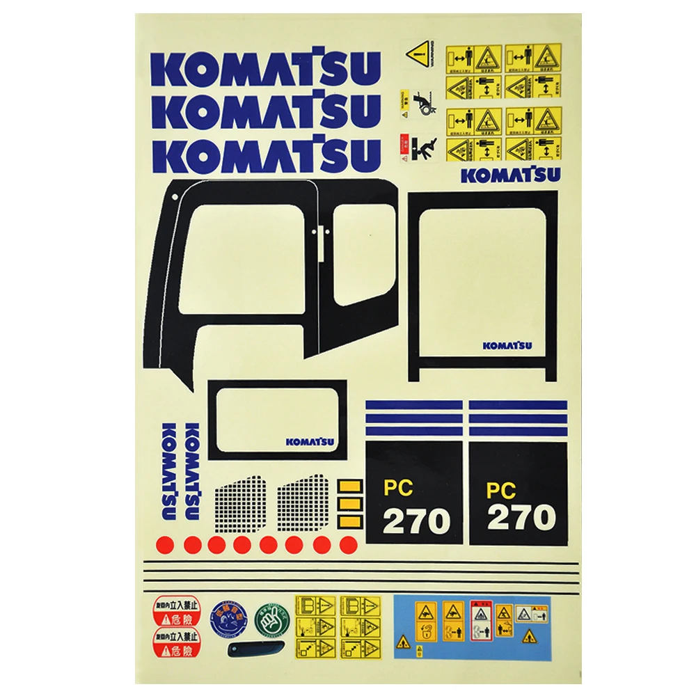 Sticker For 1/12 RC Hydraulic KOMATSU 339DL 336D Kabolite Excavator Parts