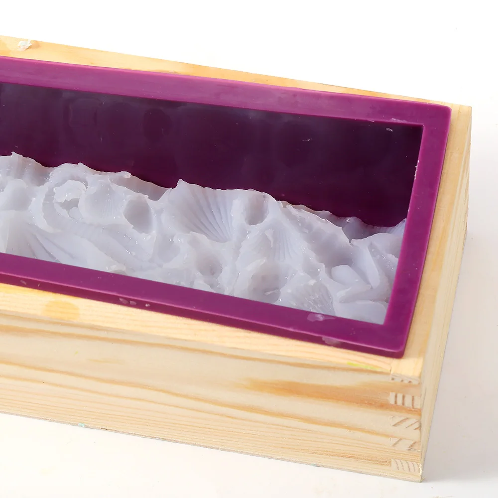 Silicone Molds for Handmade Soaps Rectangle Silicone Liner with Embossed Mat Soap Making Moulds