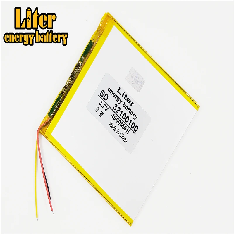 

3 line battery.3.7V 4000mah 32100100 lithium ion battery Li-ion battery for MP3 MP4