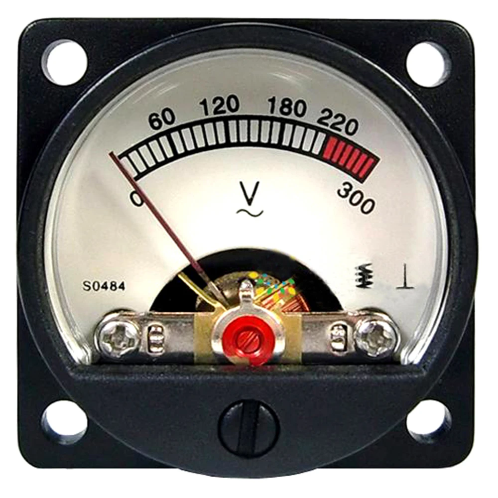 1pcs AC220V 300V AC Voltmeter High-precision Power Supply Direct Pointer Moving Coil Head with Backlight