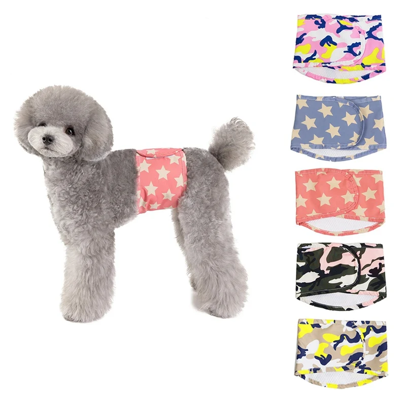 2020 New Pet Wrap Belly Band Waterproof Urinary Wrap Diaper Reusable Physiological Pants Medium Large Male Dog Nursing Nappy