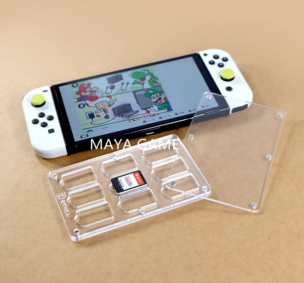 1pc For Nintendo Swith Magnetic Card Cover Box for Swith Lite/OLED Acrylic Transparent Hard Shell Game Storage Case