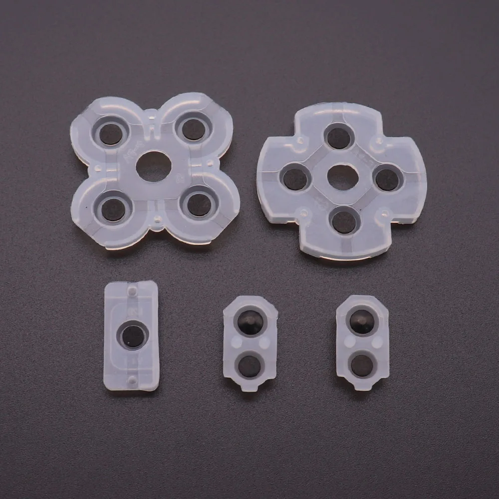 5Sets Silicone Conductive Rubber Pads for PS4 JDM 055 JDS 055 jdm 050 jdm 055 Controller Buttons Repair Part