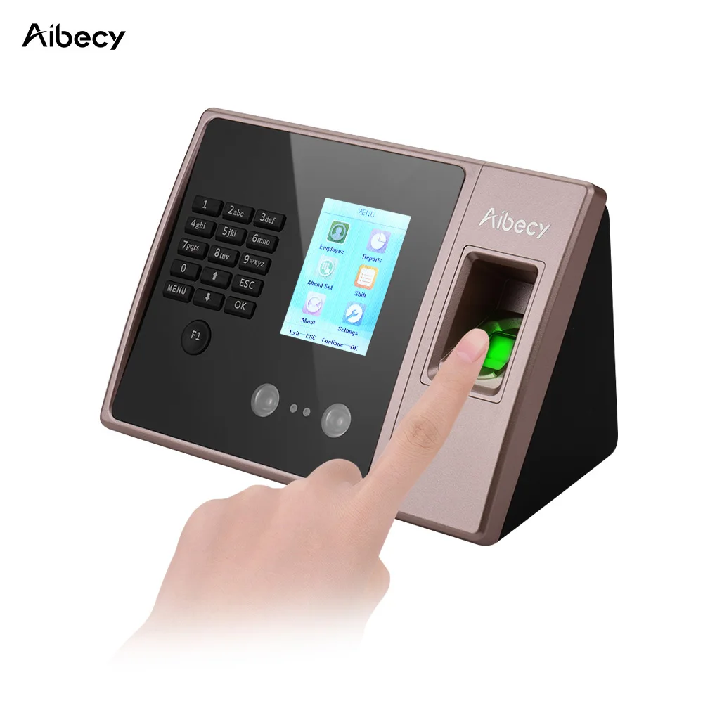 Multi-language Biometric Fingerprint Time Attendance Clock Recorder Employee Recognition Recording Device Electronic Machine