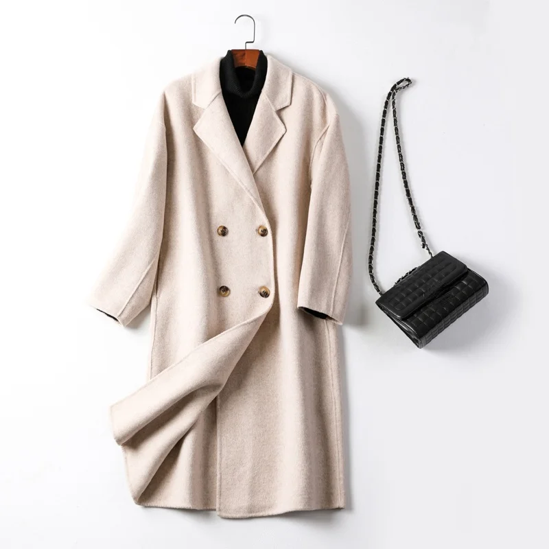 

Winter Clothes Women Wool Coat Long Loose Korean Fashion Autumn Coats and Jackets Female Trench Casaco Feminino Inverno WPY4209