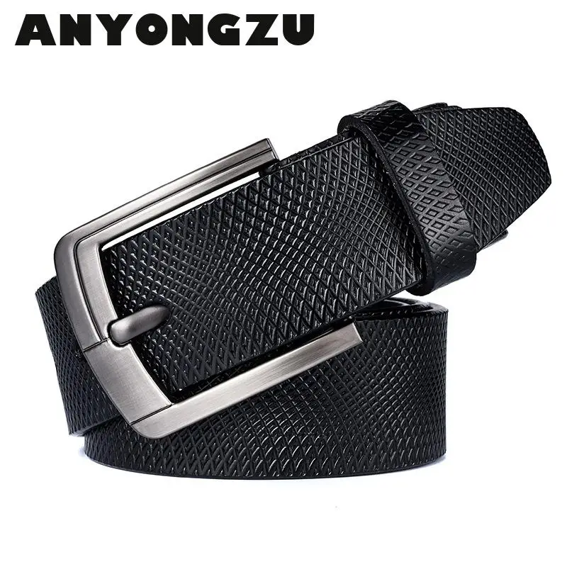 110-125cm Men Genuine Cowskin Belts Needle Buckle Pure Wholesale Trend Casual Hand made High Quality Black Jeans Business Belts