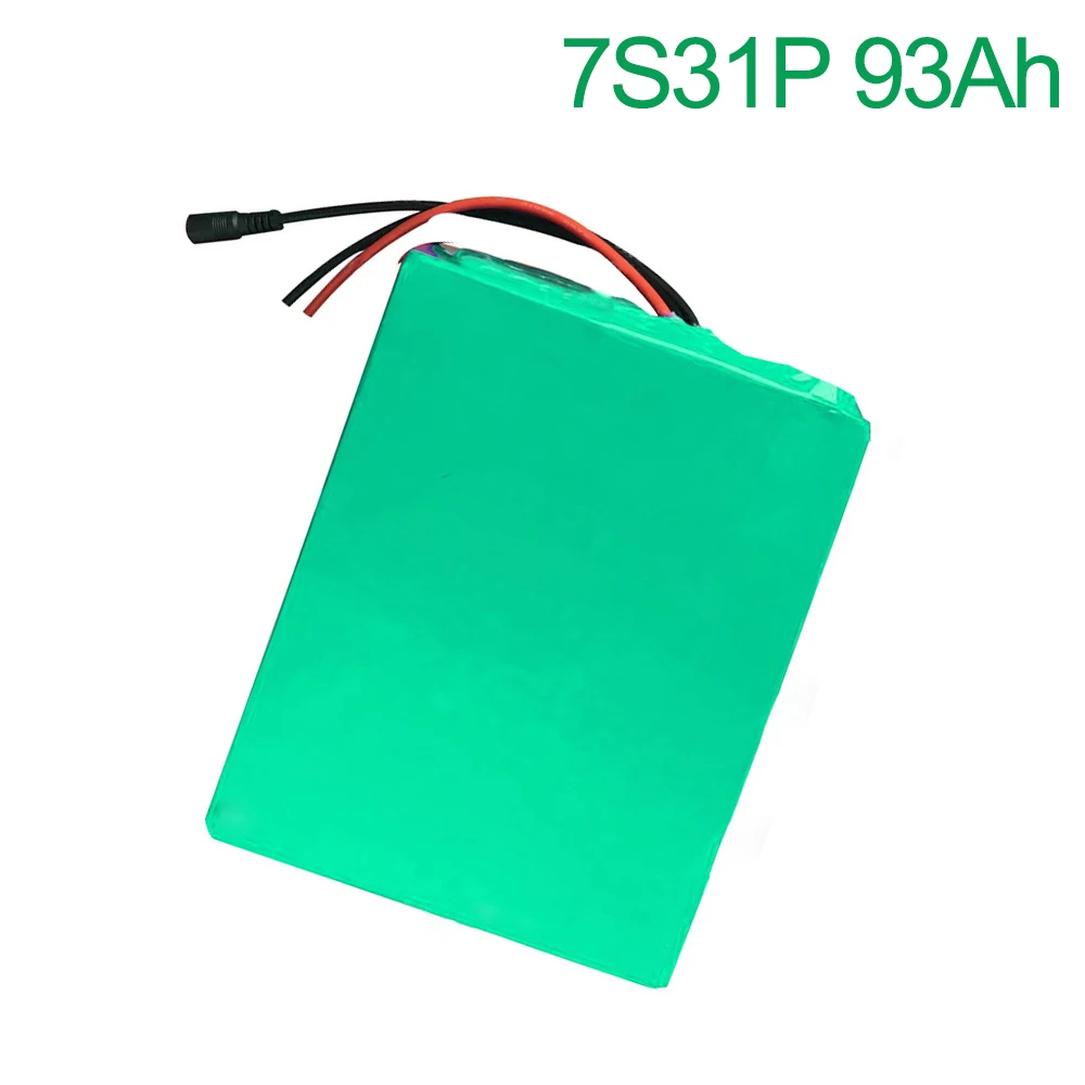 

24V 93Ah 25.9V 7S31P 18650 Li-ion Battery Pack E-Bike electric bicycle 230x190x140mm