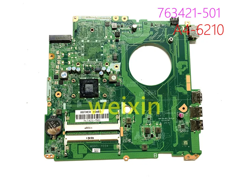 

For HP 763421-501 DAY22AMB6E0 Y22A PAVILION 17-F 17Z-F Laptop Motherboard A4-6210 100% test working