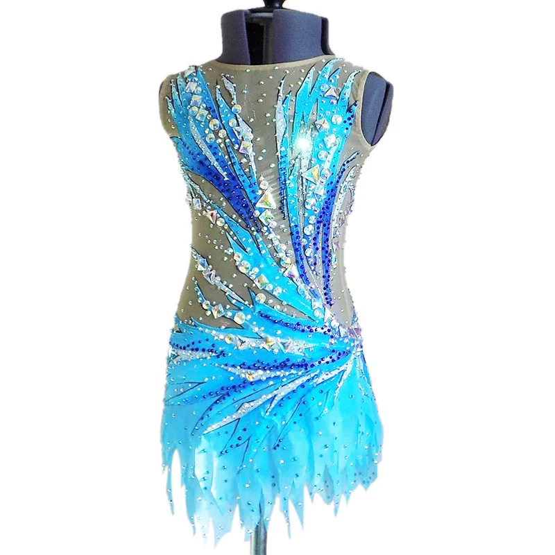 Custom Rhythmic Gymnastics Competition Dress for Girls and Women, Artistic Gymnastics Dresses, Elastic Spandex, 1 Piece