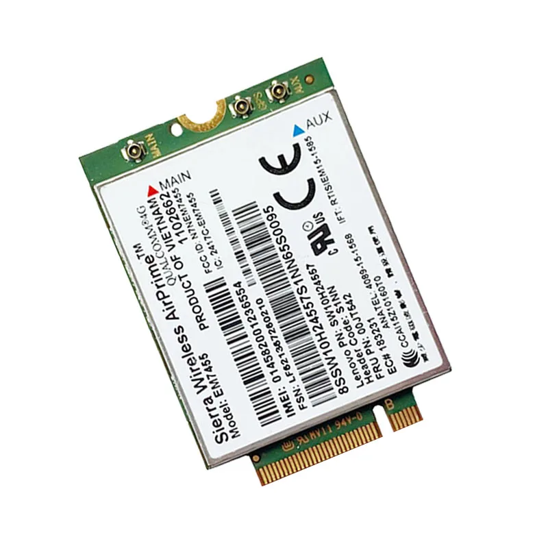 WDXUN EM7455 FRU 01AX756 LTE 3G 4G Tarjeta de Thinkpad X1 carbono 5th gen X270 T470 T470S T470P t570 L570 L470 P51 P71 T460S