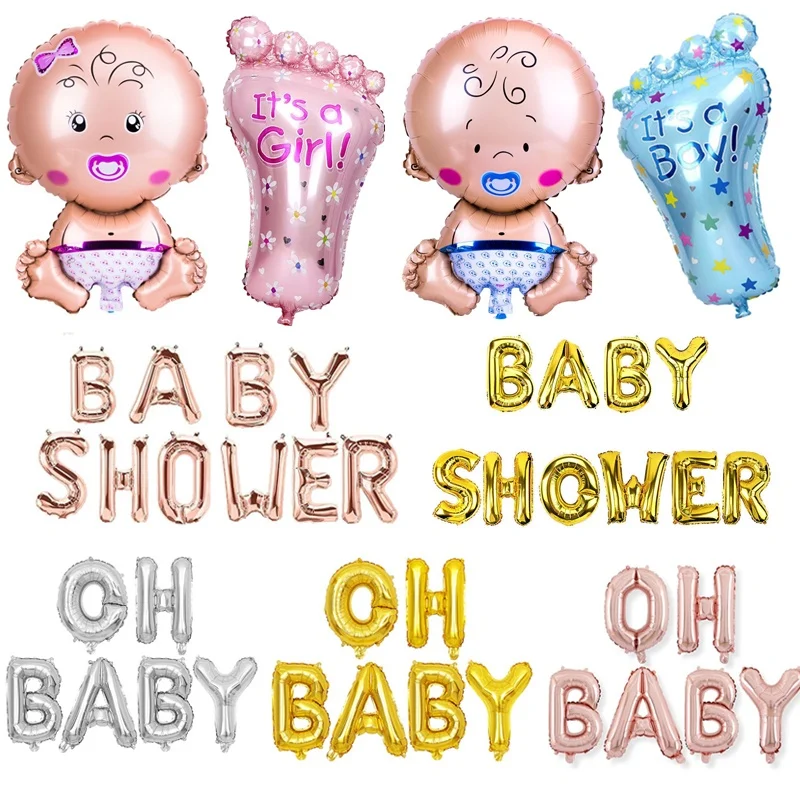 

OH BABY Balloon Baby Shower Decoration 1st Birthday Foil Balloons Baby Boy Girl Baby Shower Balloon DIY Kids Party Decorations