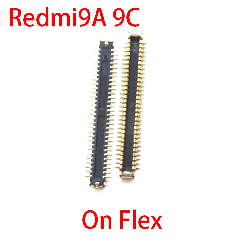 2pcs 40Pin LCD Display Screen FPC Connector On Board For Xiaomi Redmi 9A 9 9C USB Charger Charging Port On Flex Cable 30 60 Pin