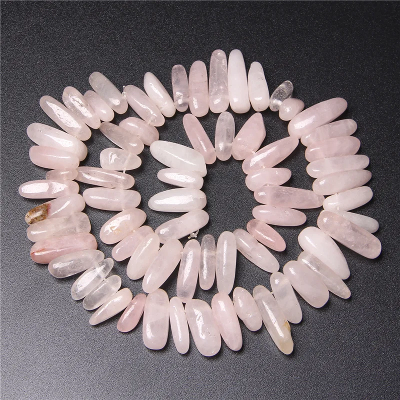 Irregular Point Stone Beads Long Teeth Shape Quartz Pendant Agates Point Stick Beads For Jewelry Making Accessories DIY 10-24mm