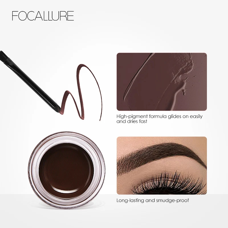 FOCALLURE 5 Colors Eyebrow Gel Waterproof Long Lasting Eyebrow Enhancer Eye Brow Powder Cream Makeup Women Cosmetics