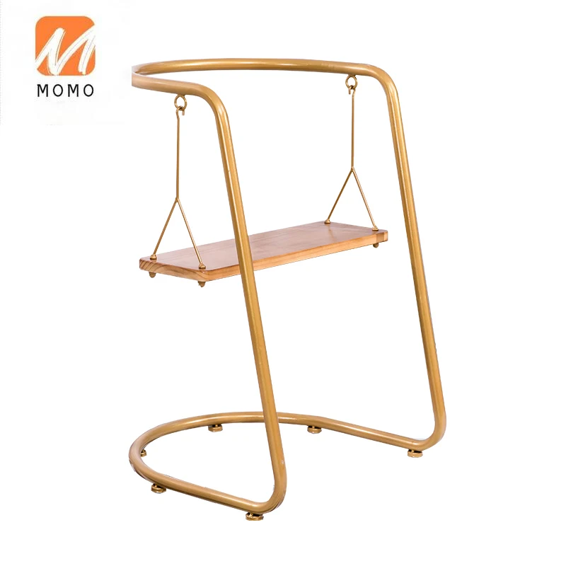 

High-End Luxury Iron Chair Home Art Personalized Dining Chair Swing Milk Tea Shop Table and Chair Simple