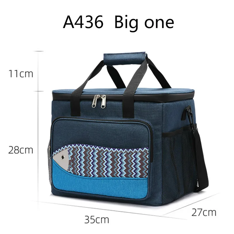 DENUONISS Large Oxford Cooler Bags Thermal Insulation Package Picnic Portable Container Bags Refrigerator Food Insulated Bag